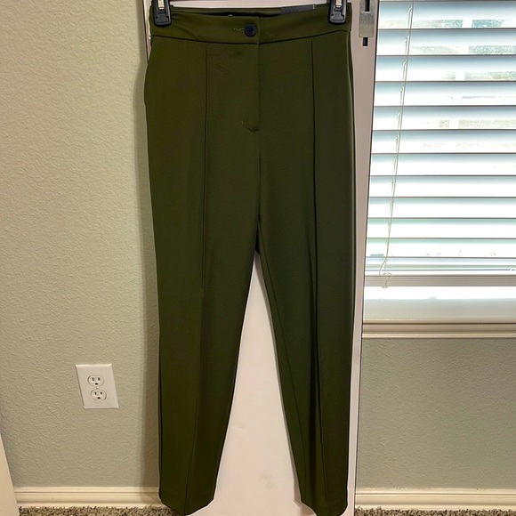 Express Pants - Green High Rise Express Pants